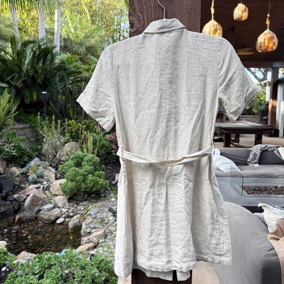 ARITZIA WILFRED Eleta Linen Mini Dress tie waist size xs - Picture 6 of 8